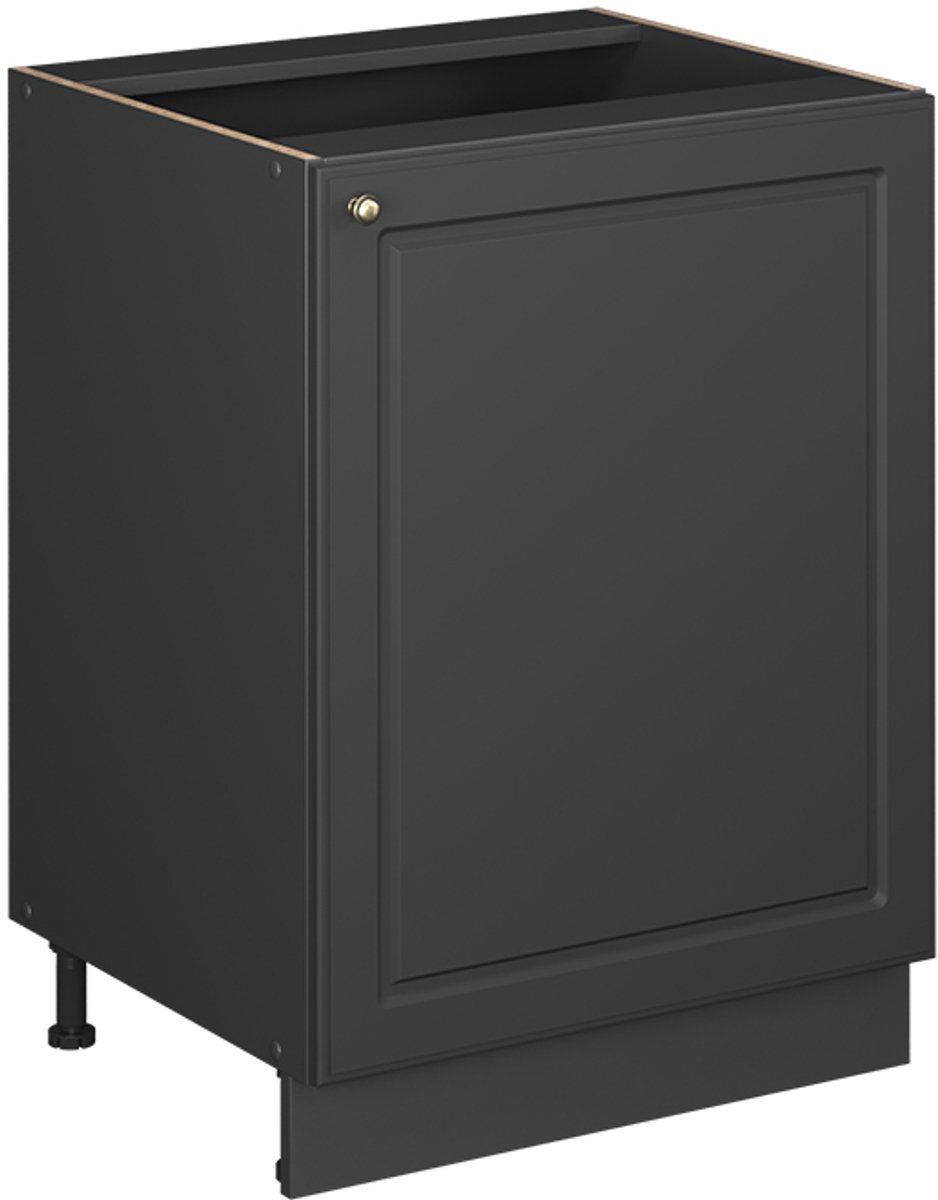 Vicco Keukenonderkast Fame-Line, Anthrazit-Gold Landhaus/Antraciet, 60 cm 1 deur zonder werkblad