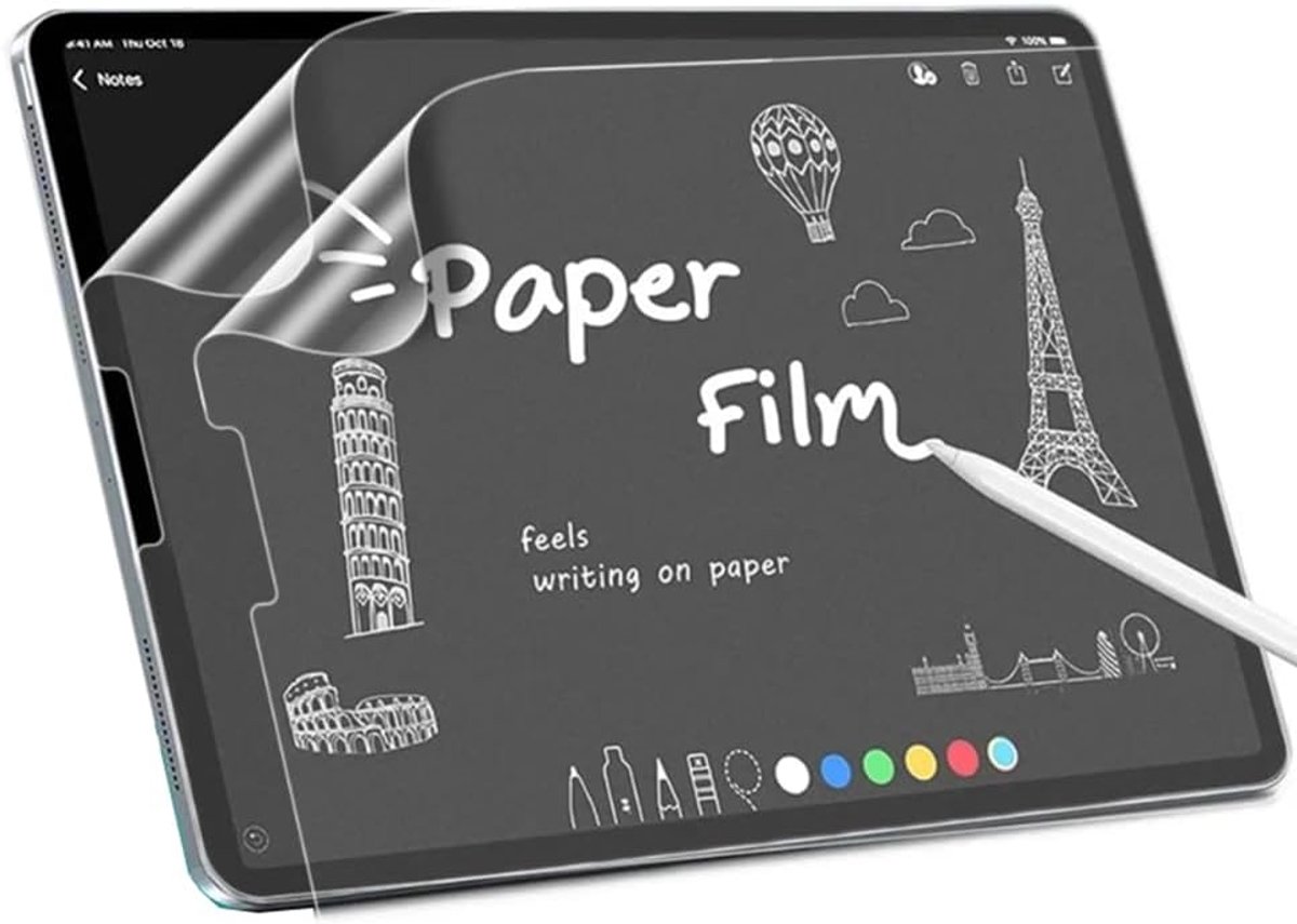 SnelShoppen - 2x Paper Feeling Screen Protector voor 10 inch Tablet - Anti-Glare, Anti-Fingerprint, Matte, Geschikt voor Schrijven en Tekenen met Styl