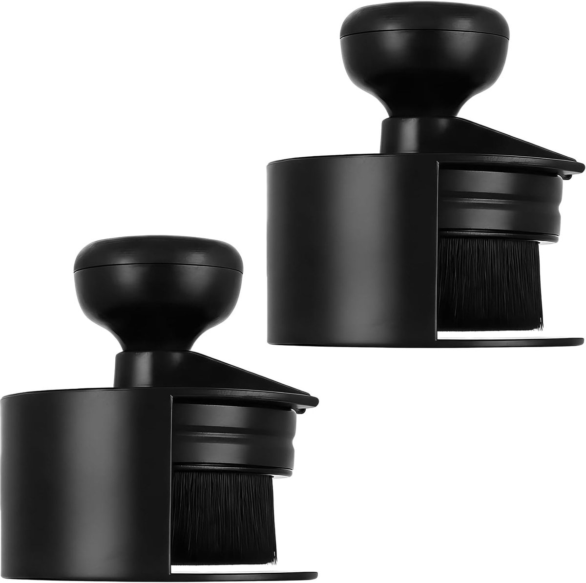 SnelShoppen - 2 Stuks Auto Banden Reinigingsborstel, Hoge Dichtheid Band Glans Applicator met Stand Cover, Duurzame Auto Onderhoudsborstels voor Bande