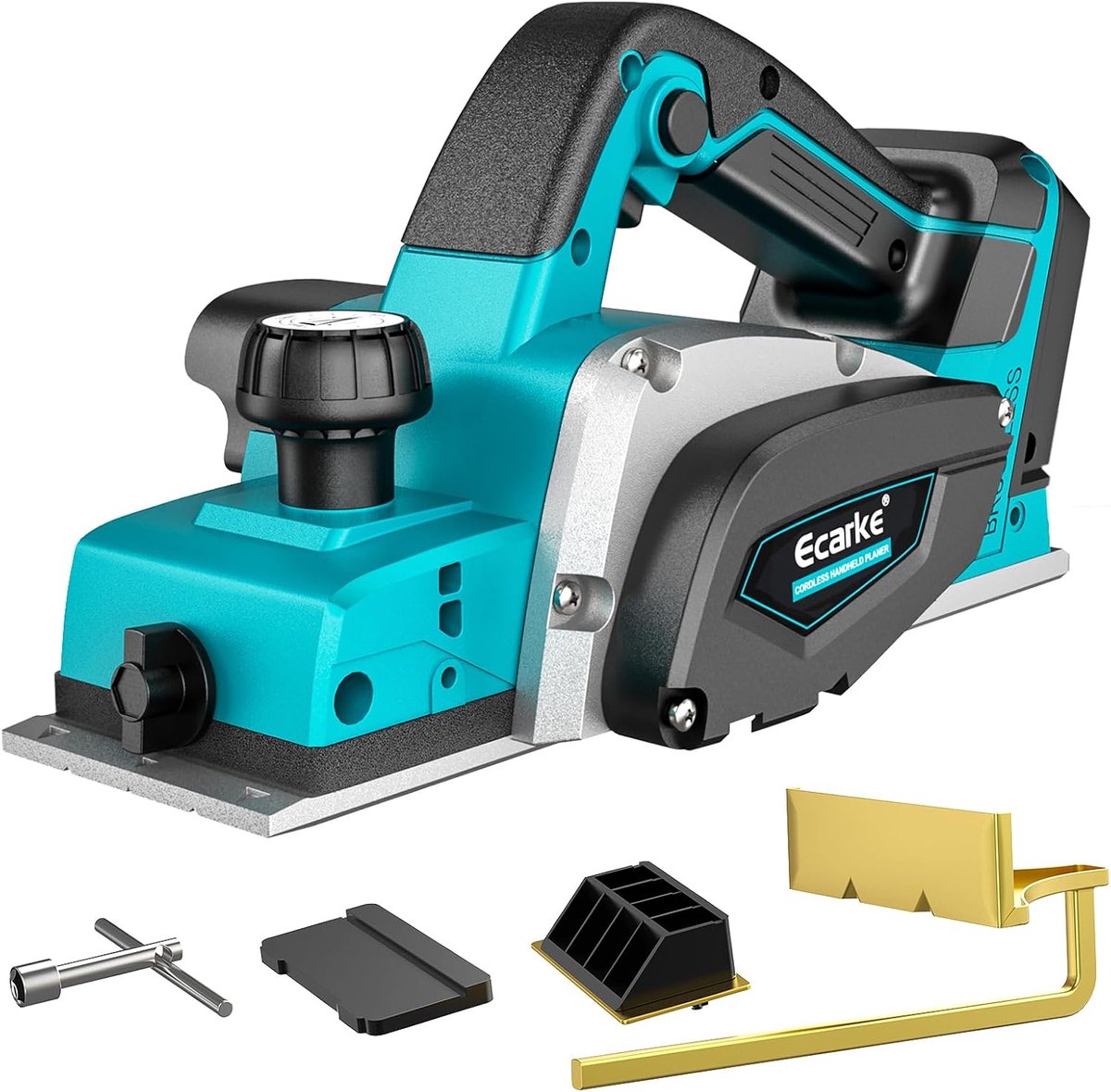 Thijox - Draadloze Schaafmachine 750W voor Makita 18V Accu's - Borstelloze Houtschaafmachine 15000 tpm - 82 mm Breedte - 0-2 mm Diepteverstelling - Id