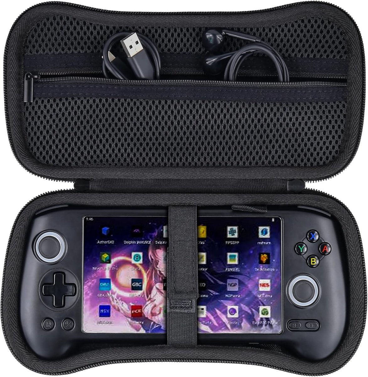 SnelShoppen - Hard Case voor Retro Handheld Game Console, EVA Bescherming voor Anbernic RG556, Draagbare Opbergtas voor 5.48 inch Android Spelcomputer