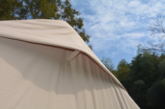 FloraGrace Tent - Opblaasbaar Gezinstent 400 x 300 x 200 cm - Polyester - Beige - Voor Kamperen Met 7 Tot 8 Personen - Waterdicht — afbeelding 4