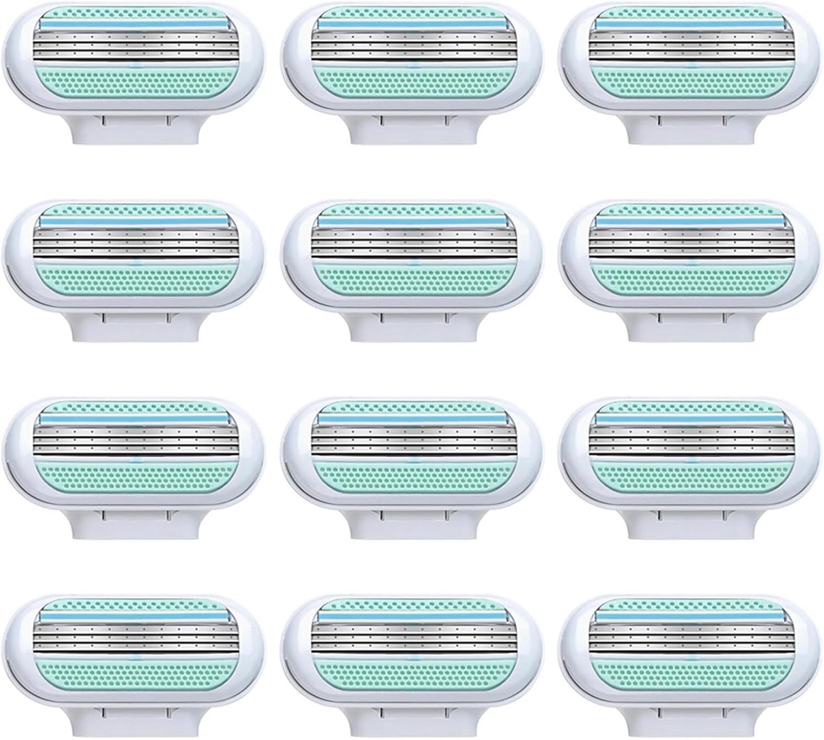 SnelShoppen - Venus scheermesjes voor dames, 12 stuks, Smooth reservemesjes met 3 precisiemessen, vochtinbrengend beschermkussen, perfect voor lichaam