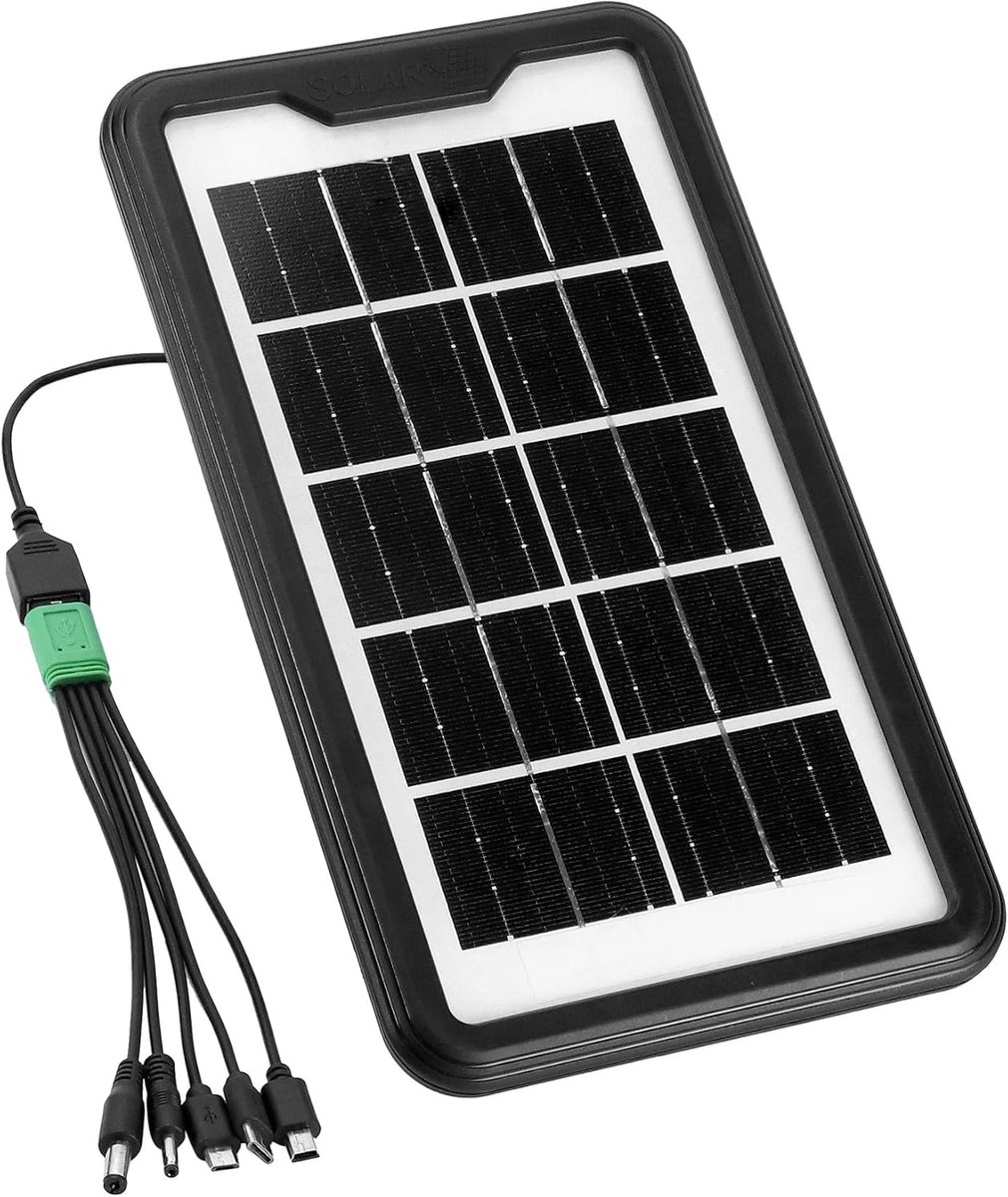 SnelShoppen - Mini USB Solar Panel Lader - 3.5W 600mA - IP65 Waterdicht - Ideaal voor Camping, Wandelen en Buitenactiviteiten