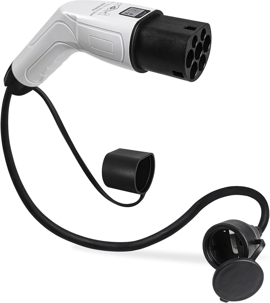 SnelShoppen - Type 2 naar Schuko Oplaadadapter voor Elektrische Auto's, 16A 3.5KW, IEC 62196, Geschikt voor Thuis en Publieke Laadstations