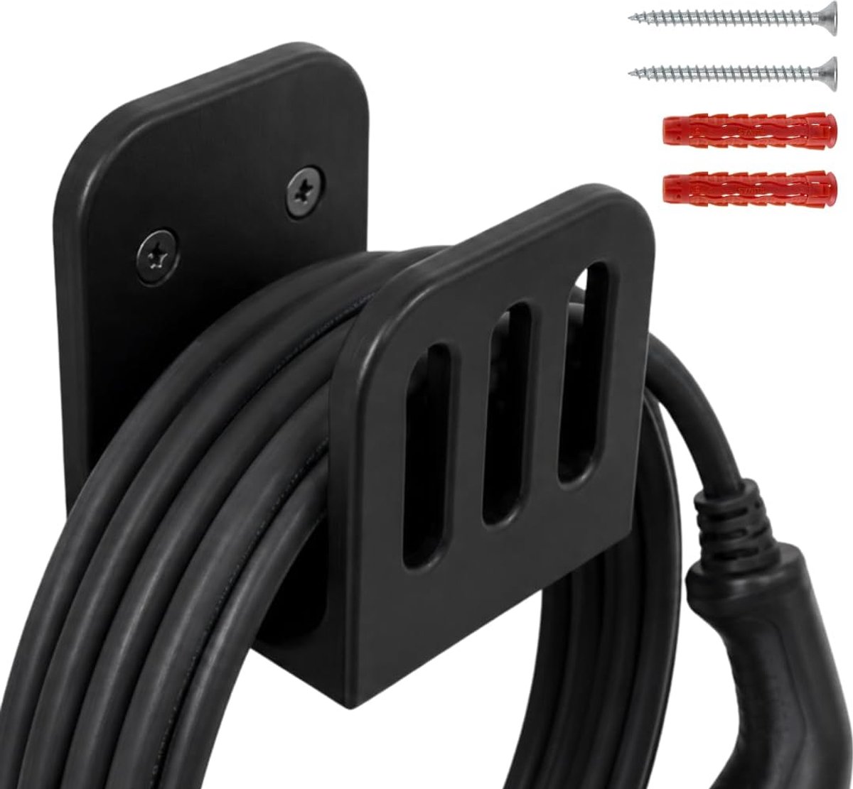 SnelShoppen - Cable Holder voor EV Oplaadkabel | Type 2 Wandmontage | Kabel Organizer - Robuust & Duurzaam - Made in Germany - Modern Design