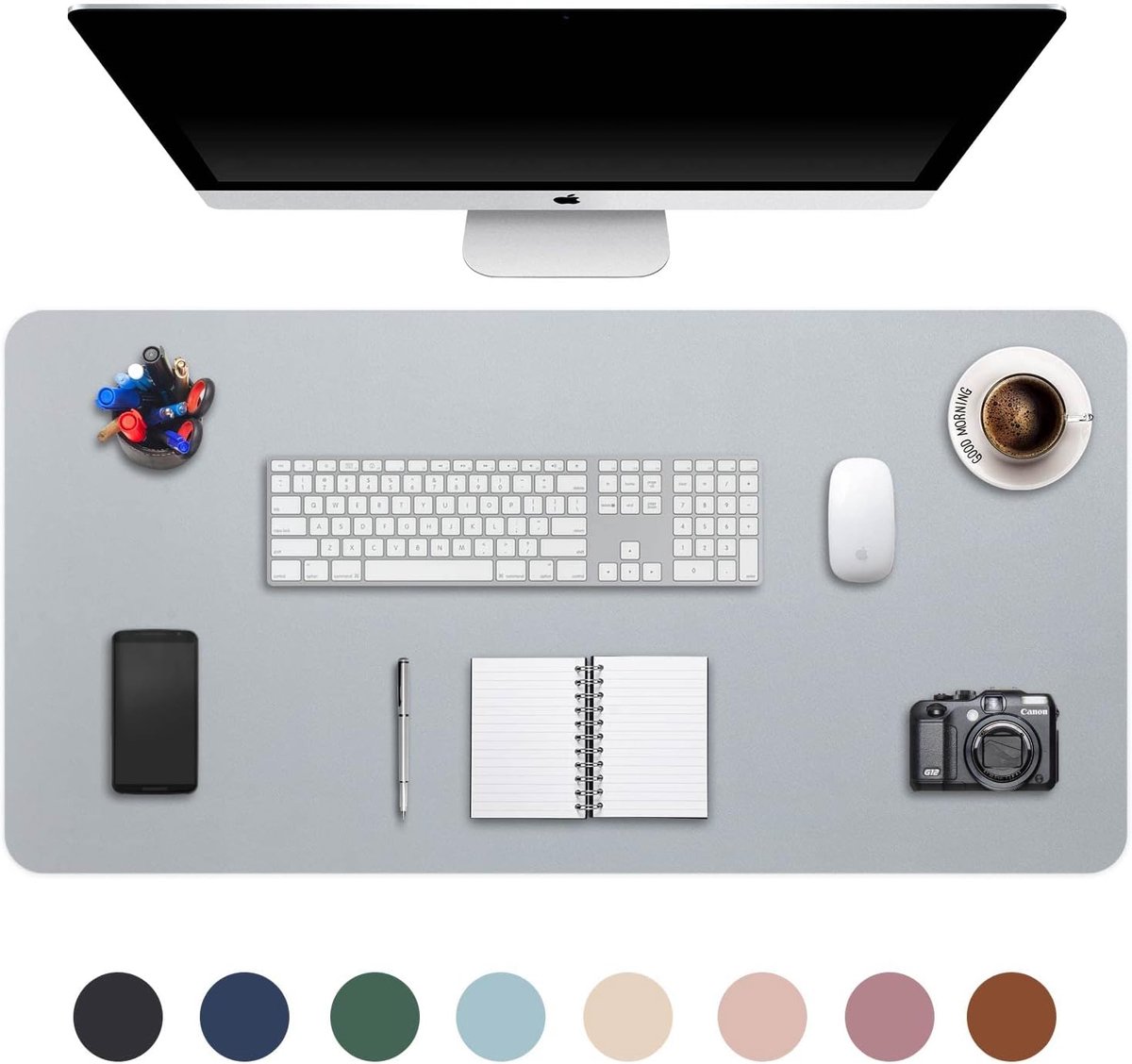 SnelShoppen - Mouse Pad Large XXL Desk Pad Mat 90x43cm, PU Leer Waterdicht, Suède Antislip, Perfect voor Kantoor en Thuisgebruik, Ideaal voor Laptop e