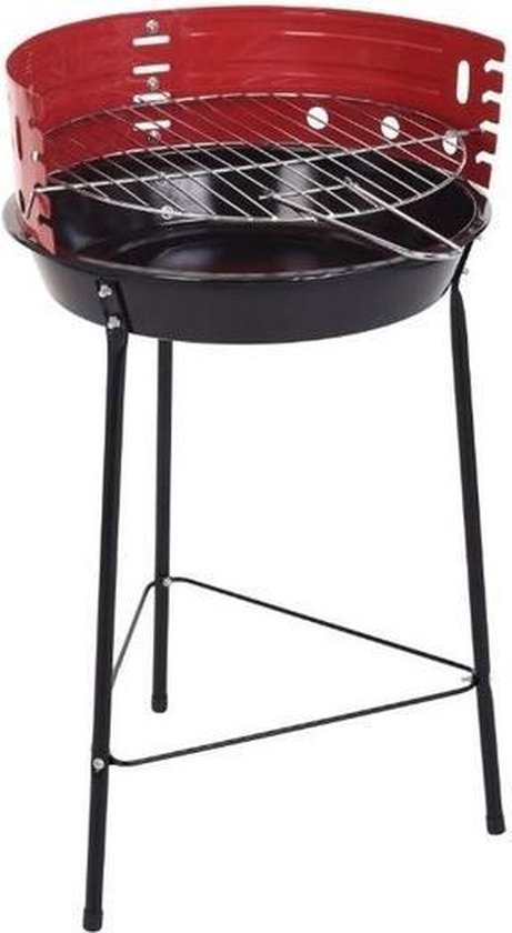 Beoefend Kapitein Brie Appal Voordelige driepoot barbecue - zwart/rode - 53,5 cm - houtskool bbq |  bol.com