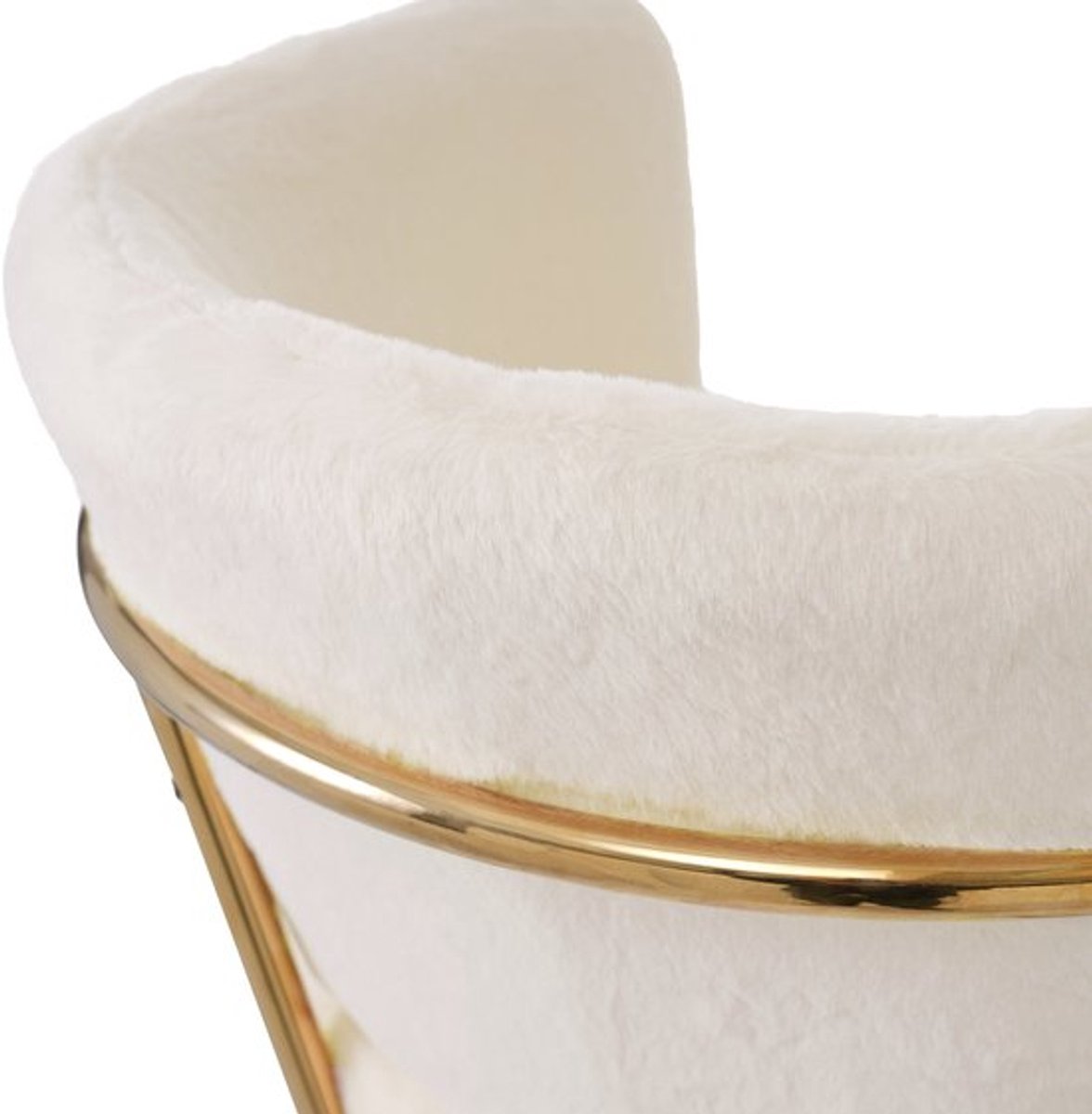 Loungestoel – Fauteuil – Relaxstoel – Zitzak – Woonkamerstoel – Beige Imitatie Konijnenbon