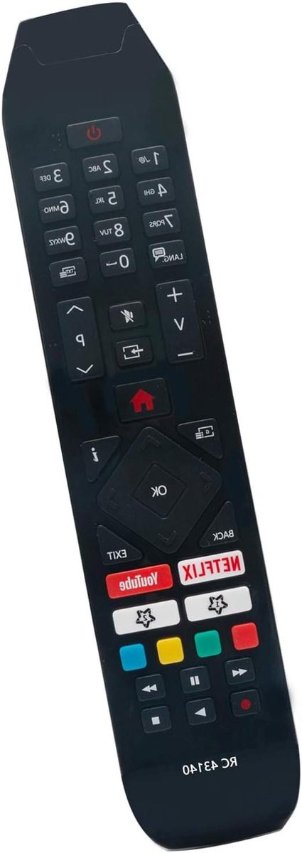 Afstandsbediening Vervangen - Universele Controller - TV Bediening - Direct Werking - 10 Meter Bereik - Zwart
