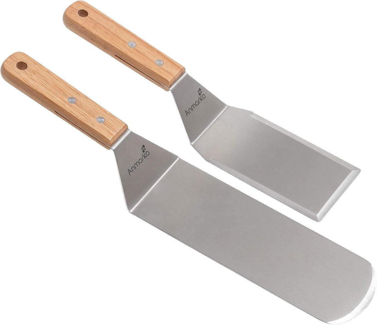 SnelShoppen - Metal Spatula Set - Griddle Spatula - Teppanyaki Spatulas - Roestvrijstalen Pancake Flipper en Hamburger Turner - Professionele Kookgere