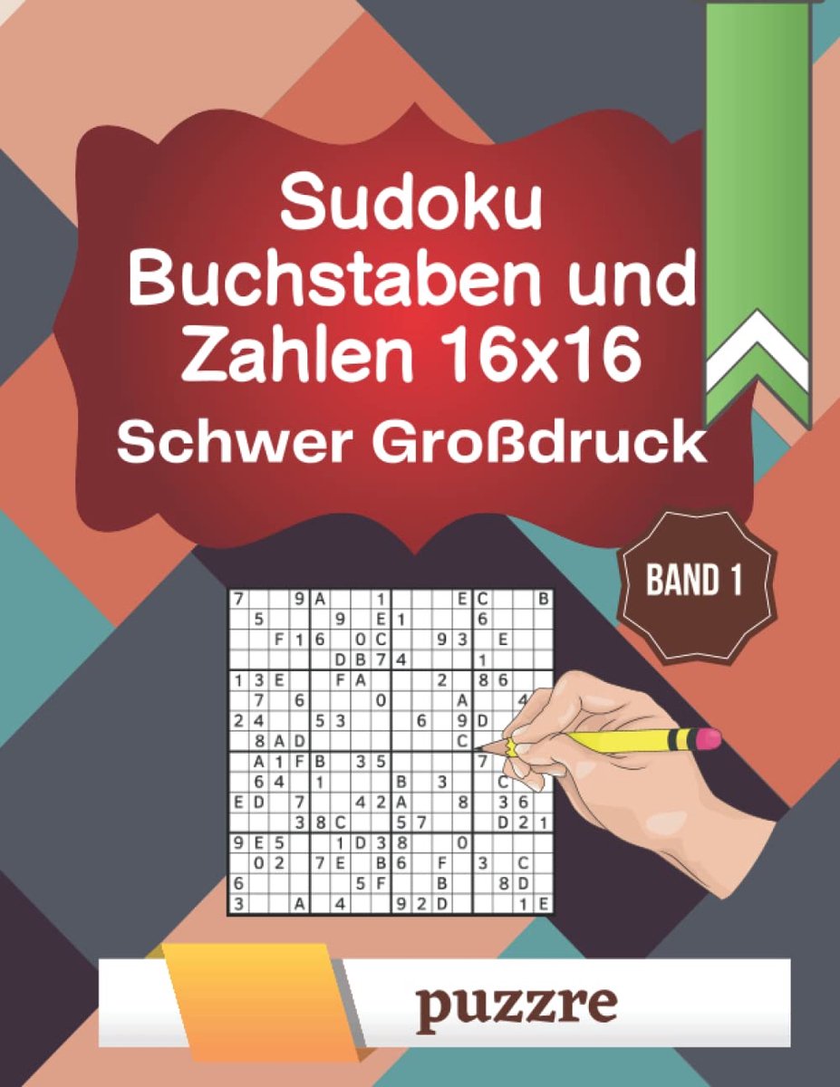 SnelShoppen - Sudoku Buchstaben und Zahlen 16x16 - Moeilijke Logische Puzzels voor Volwassenen - Grootdruk Denksportboek voor Senioren - 100 Uitdagend