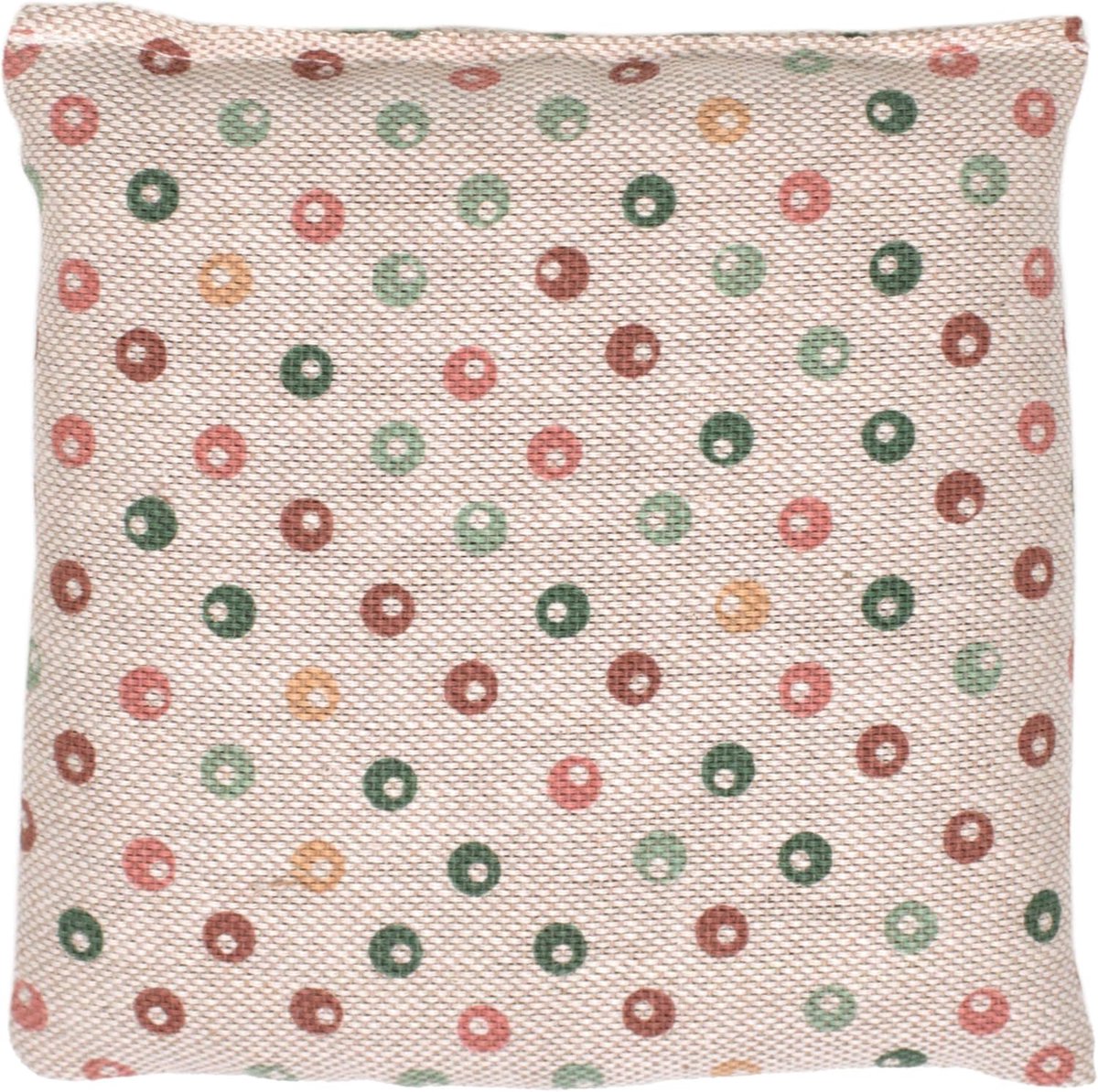 SnelShoppen - Koolzaad Kussen 12x12cm - Biologisch Katoen met Punten - Warmtekussen en Koud Kussen voor Magnetron en Koelkast - Ideaal voor Ontspannin