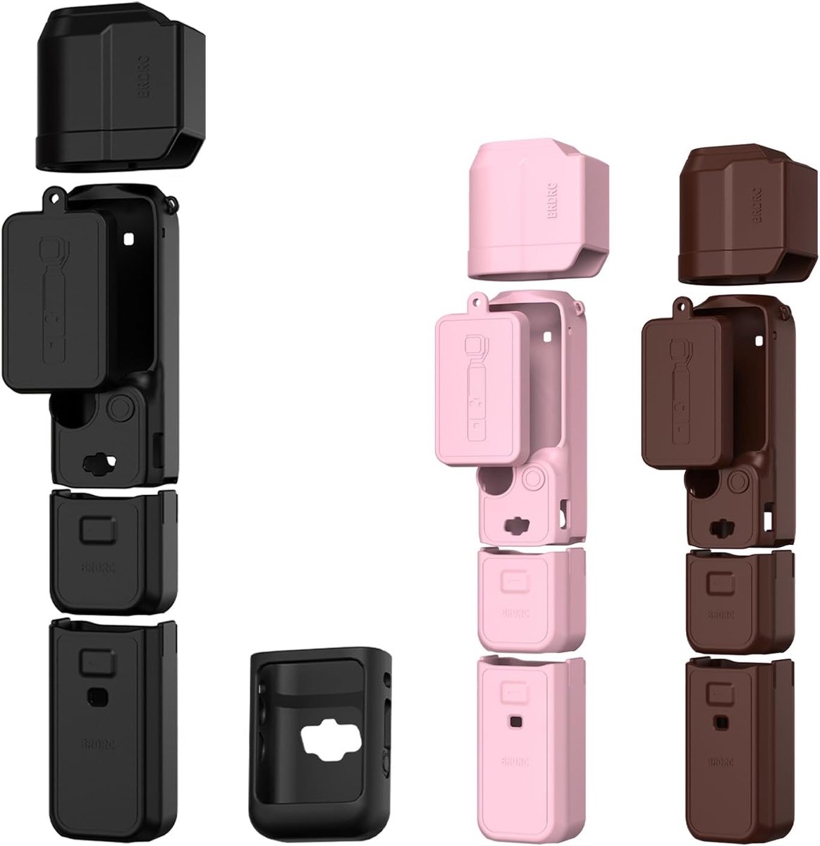 SnelShoppen - Silicone Beschermhoes voor Pocket 3 Camera, Lensbescherming, Krasbestendig, Compleet Set met Handgreep en Accesoires, Zwart
