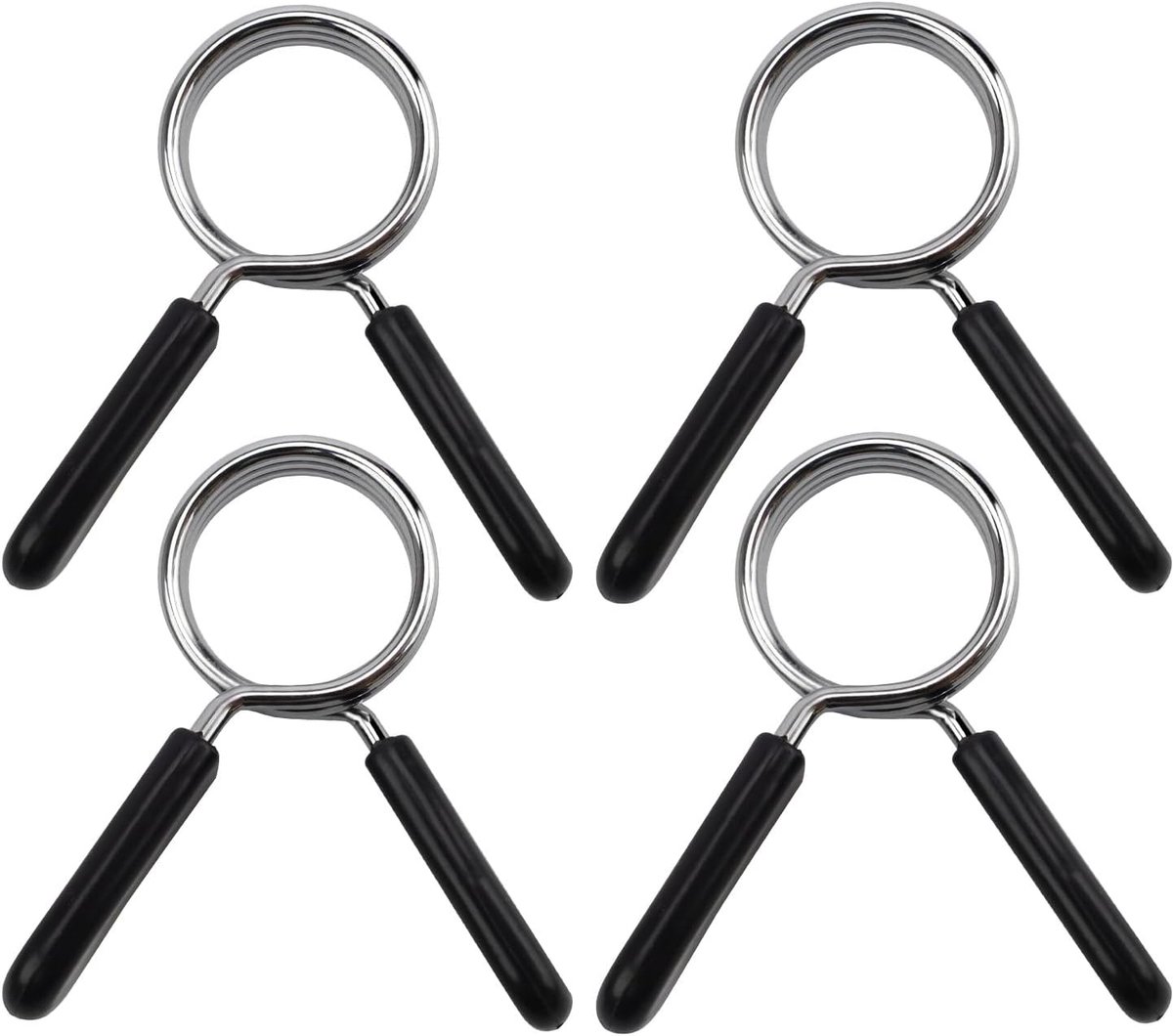 SnelShoppen - Set van 4 Dumbbell Clips 30 mm - ABS Veerstaal Dumbbell Sluitingen voor Barbell Training, Gewichtheffen, Fitness Accessoires