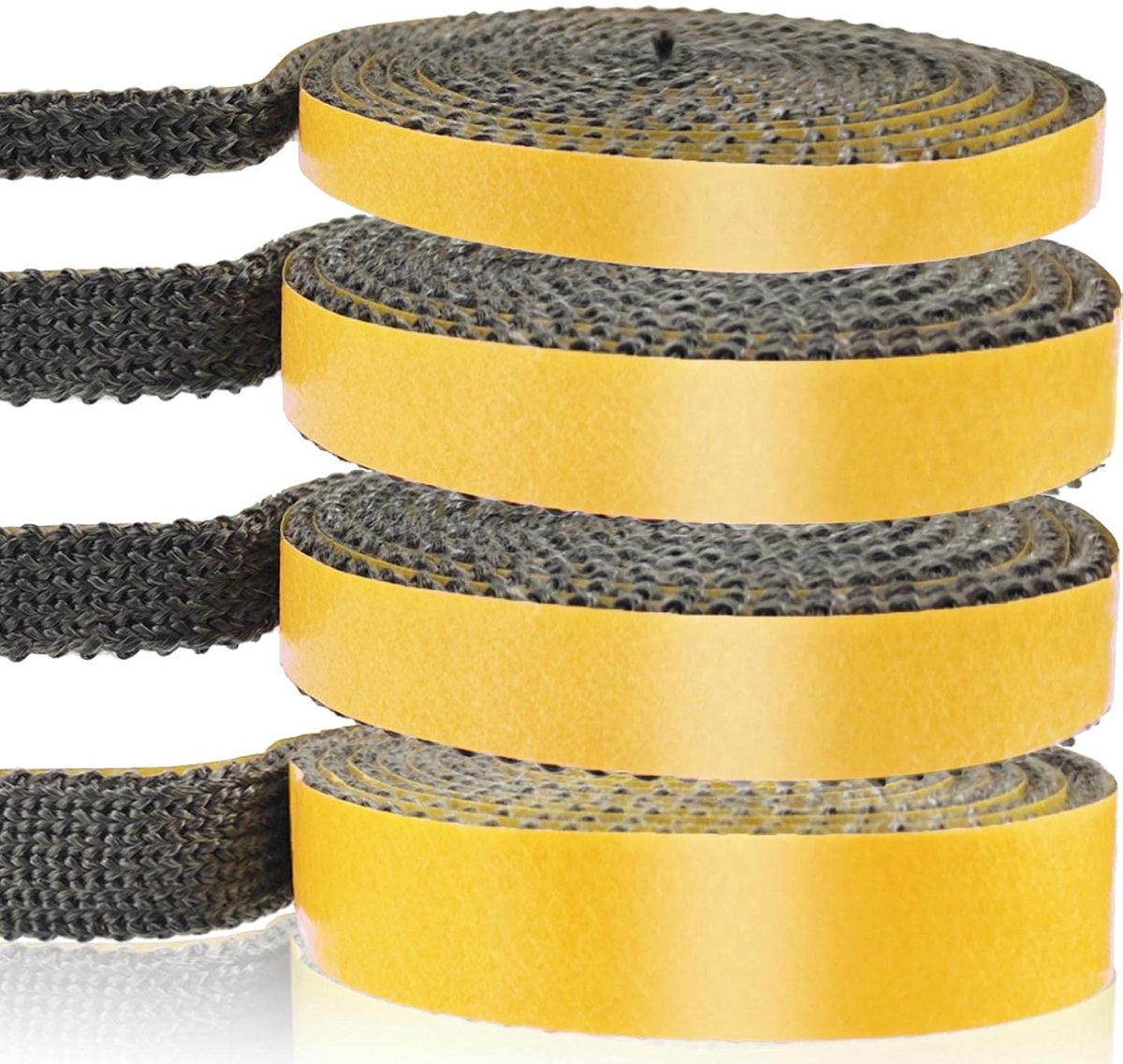 SnelShoppen - Sealing Tape voor Haard, Kachelpijp, Openhaarddeur, Schoorsteen, Warmtebestendige Sealing Cord 3mm x 18mm x 3m - Zelfklevende Isolatie