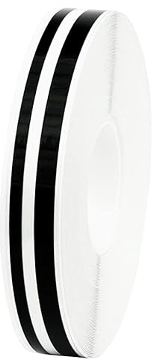 SnelShoppen - Decoratieve Strips Zwart Glanzend (10 Meter) Zelfklevend Voor Auto, Motor, Boot, Fiets en DIY Klussen - Ideaal Voor Decoratie en Creatie