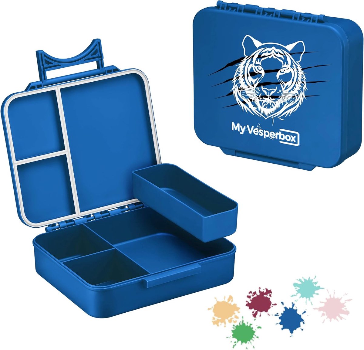 Thijox - My Vesperbox® Liv Broodtrommel voor Kinderen - Duurzame Lunchbox met Vakken, Onbreekbaar Dekselsysteem, Bentobox voor School en Kleuterschool