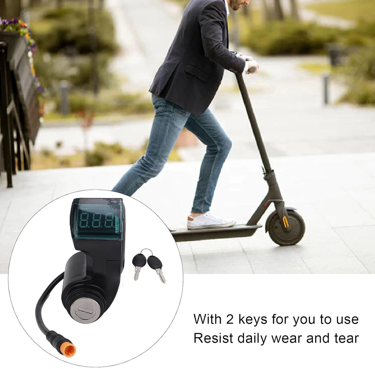Thijox - Contactslot voor Elektrische Step, 3-polige Stekker, Vergrendeling, Contactschakelaar voor Scooter, Geschikt voor Kugoo M5, Duurzaam en Betro