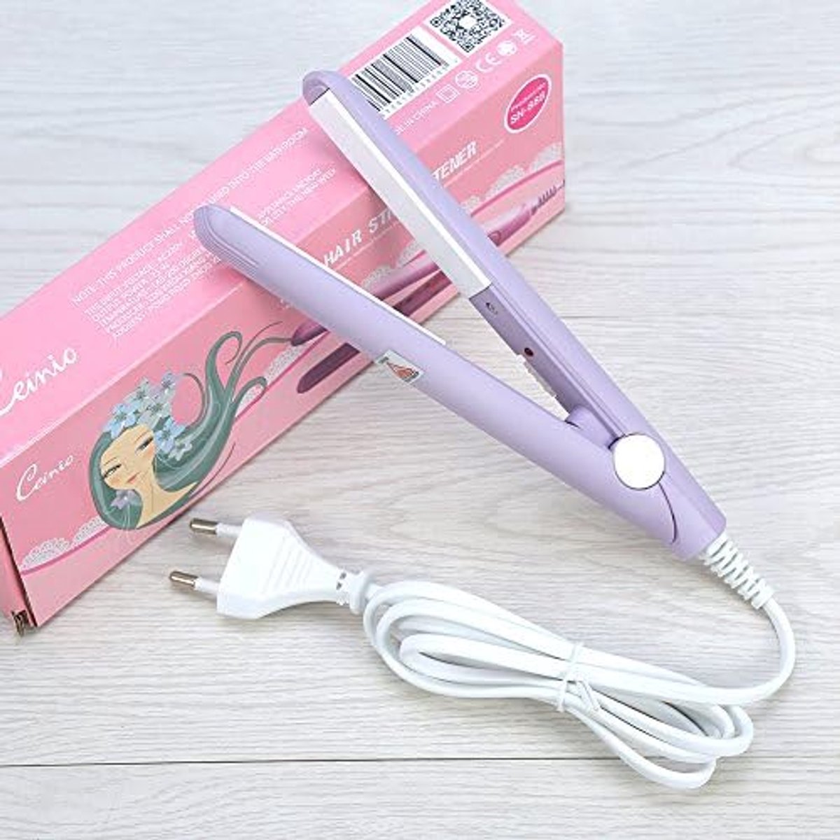 SnelShoppen - Mini Stijltang 2-in-1 Elektrisch - Keramische Toermalijnplaat - Hemelsblauw - Perfect voor Krullen en Steil Haar - Ideaal voor Feest en