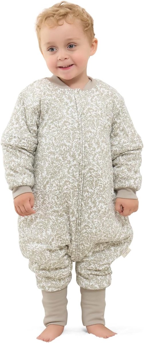 SnelShoppen - Slaapzak voor Baby's, 2,5 TOG, Katoenen Slaapzak met Afneembare Mouwen, Uniseks, Geschikt van 18 tot 36 Maanden, Babylengte 85-95 cm