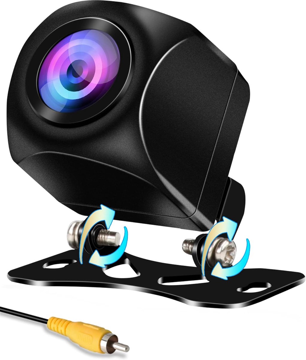 SnelShoppen - Achteruitrijcamera 1080P HD Universeel - NTSC & PAL - Waterdicht IP68 - Nachtzicht - Geschikt voor Auto, SUV, Camper, Vrachtwagen - 8 Vi