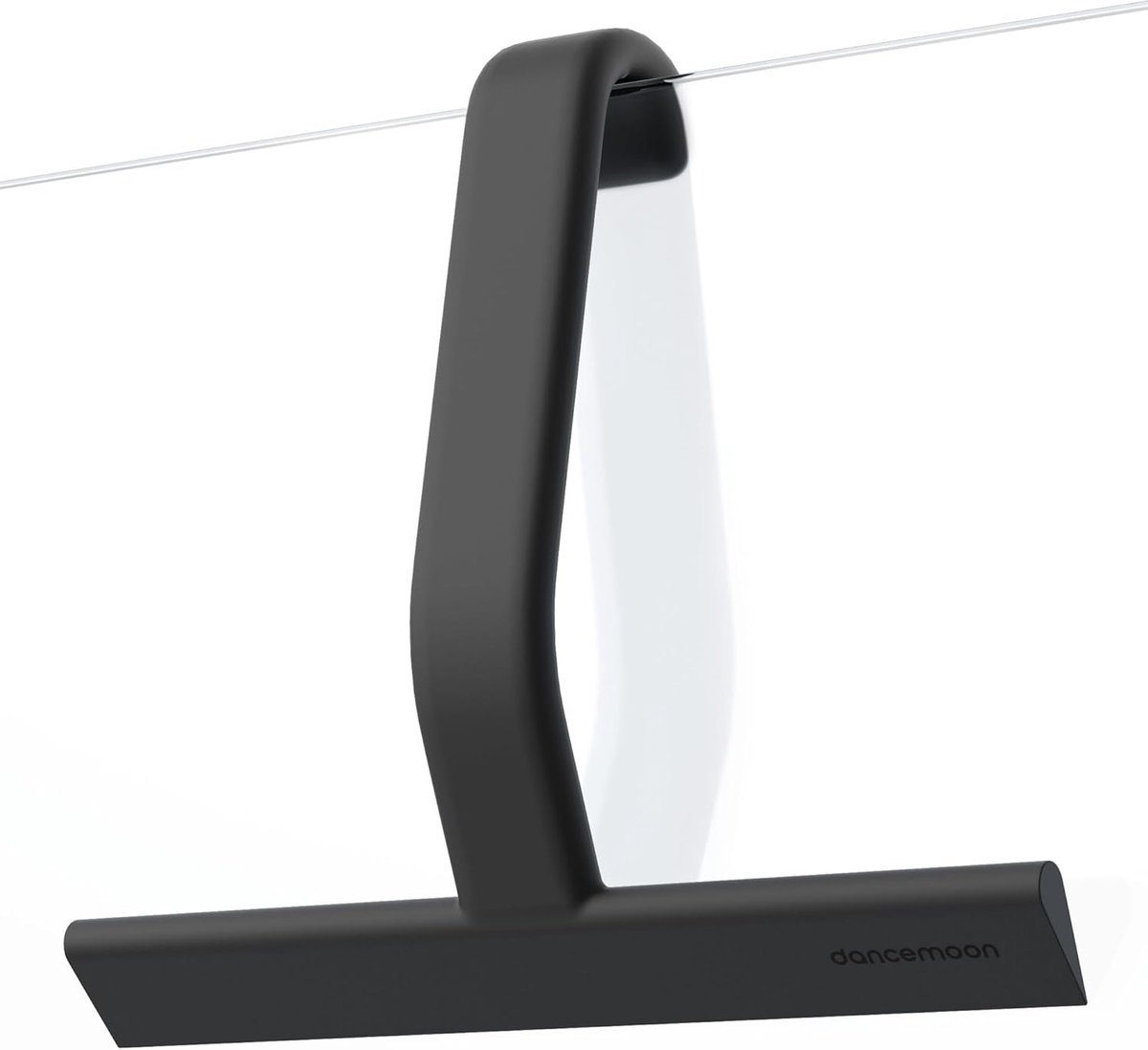 SnelShoppen - Douchewisser voor Glazen Deur - 25 cm Siliconen - Zwart - Met Ingebouwde Haak - Eenvoudig Ophangen en Reinigen - Ideaal voor Badkamer en
