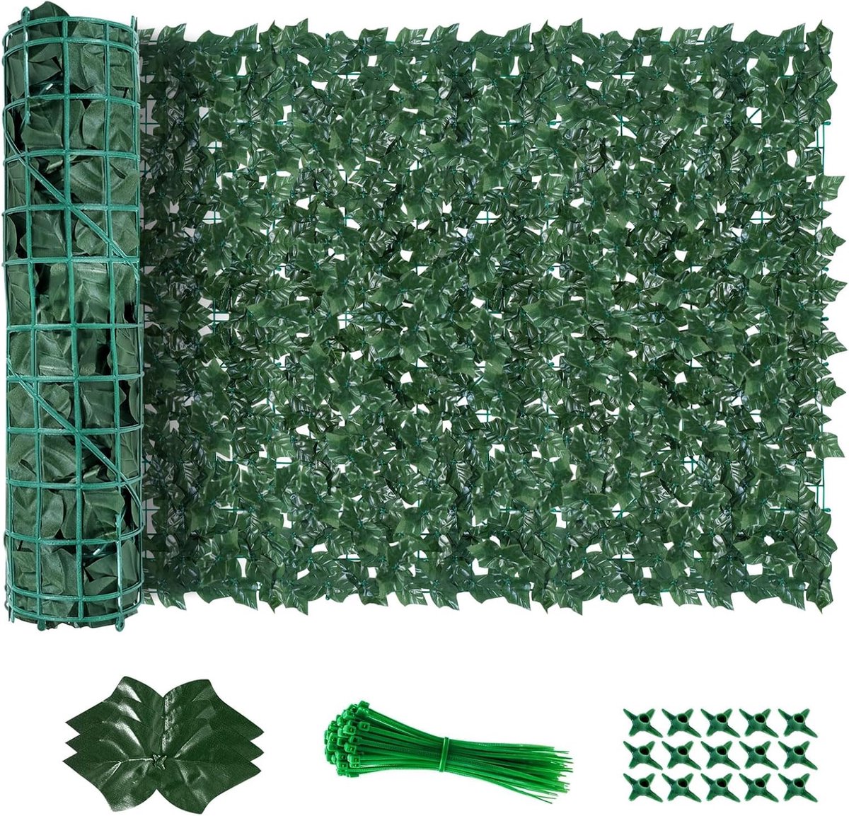 SnelShoppen - Kunstmatige Klimophaag Privacy Scherm 100 x 900 cm - Realistische Groene Ivy Tuin Schutting - Ideaal voor Tuin, Balkon, Feesten en Priva