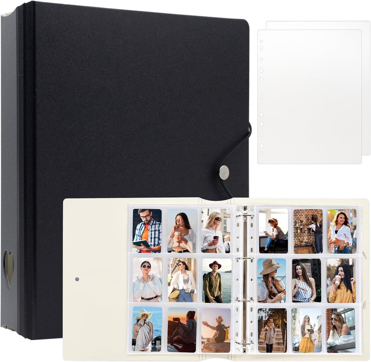 SnelShoppen - A4 Foto Album voor Mini 11 12 9 8+ 8 7+ LiPlay Film, Foto Kaart Map voor SnapTouch PIC-300 Z2300 Foto Printer, 2x3 Foto Boek voor Kpop K