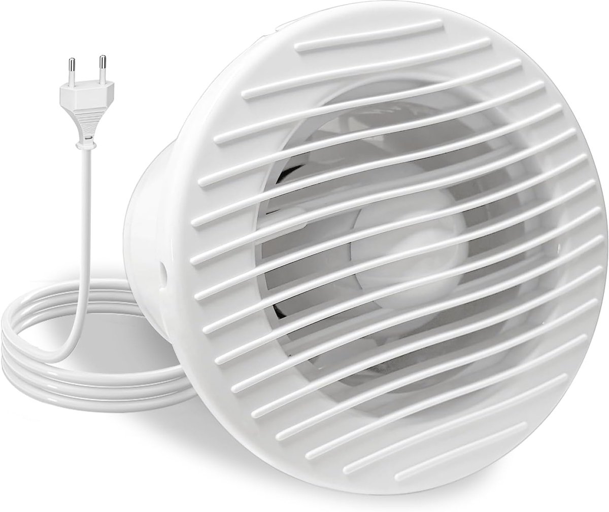 SnelShoppen - Badkamerventilator 100 mm - Stil met Terugloopklep - 120 m³/u - 12 W Energiebesparend - Krachtige Wandventilator voor Badkamer, Keuken,