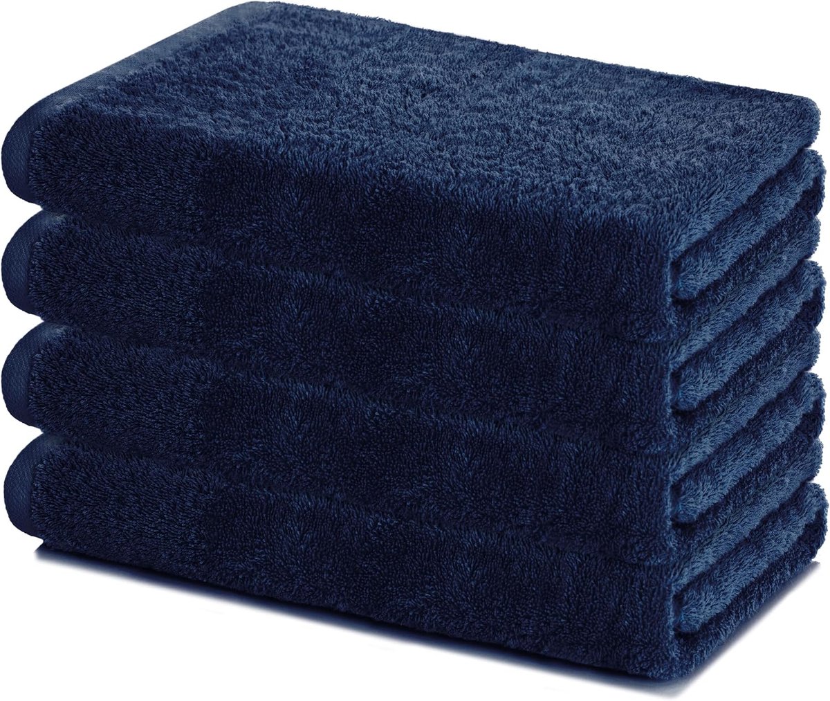 SnelShoppen - Set van 4 Handdoeken 40x70 cm - Zachte en Absorberende Douchehanddoeken - 100% Katoen - Oeko-Tex 100 Gecertificeerd - Wasbaar tot 60°C -