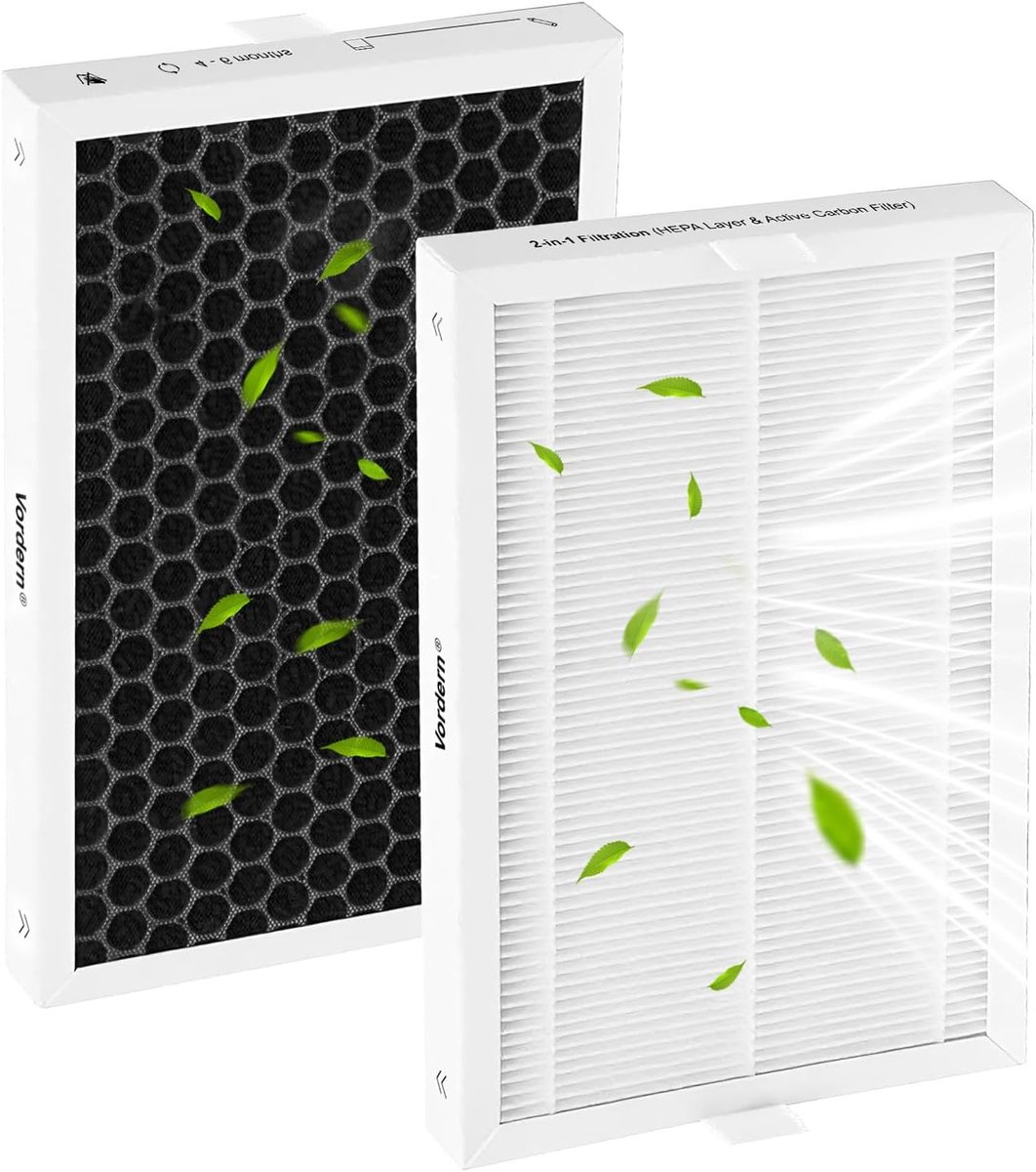 SnelShoppen - Set van 2 vervangfilters voor ontvochtigers, geschikt voor Dry series 1000, 2000, 4000, 2-in-1 luchtzuivering, HEPA, duurzaam, eenvoudig