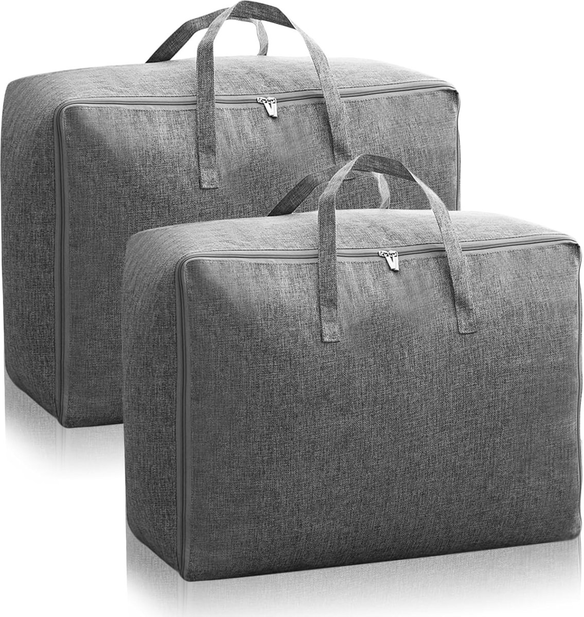 SnelShoppen - 2x 105L Opbergzakken - Ruime Zipper Storage Bags voor Kleding, Dekens en Duvets - Onderbed Opberging 50x30x70cm - Perfect voor Organisat