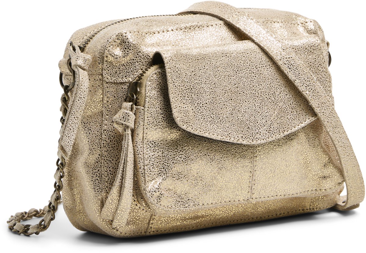 Pieces Naina Leather Tas Goud