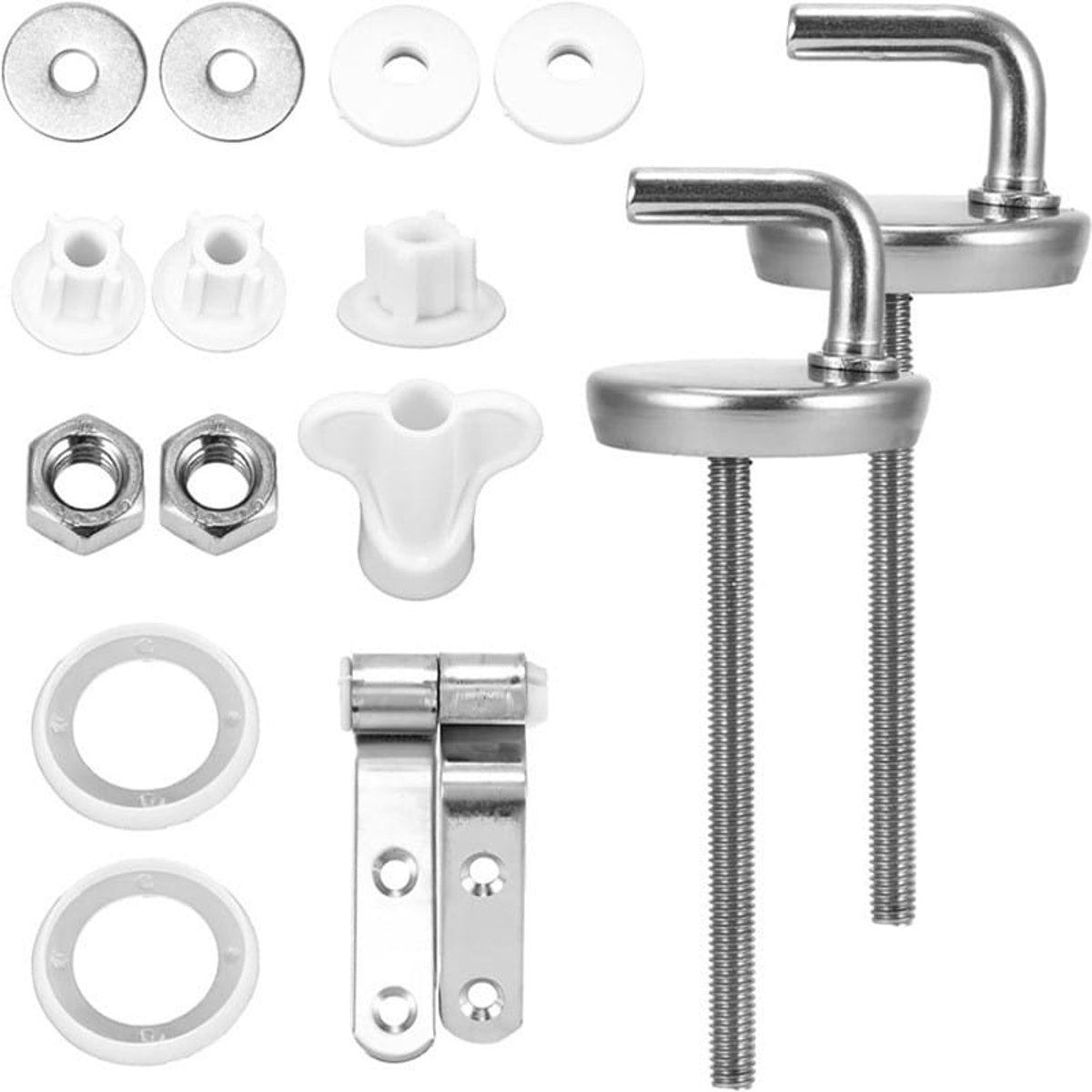 Toiletzittingbevestiging, - Toiletbril Scharnier Set - Vervangende scharnieren toiletzittingvervangingsonderdelen voor toiletzitting Vaste reparatieonderdelen - LOUZIR