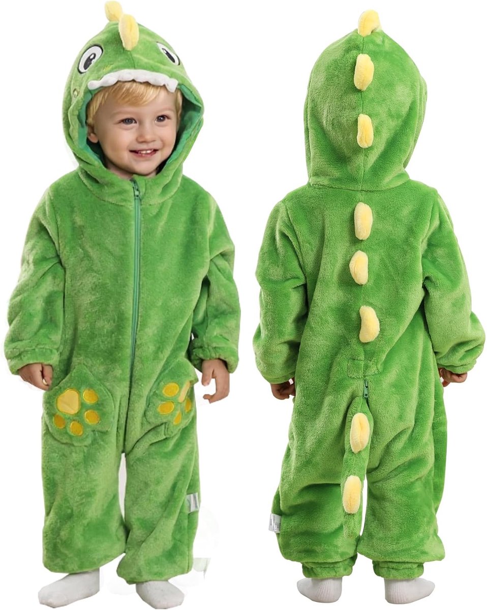 SnelShoppen - Baby Romper Animal Hooded Jumpsuits voor Kinderen, Comfortabele Pyjama's, Shark Design, Ideaal voor Halloween en Thuis, Maat 4-5 Jaar