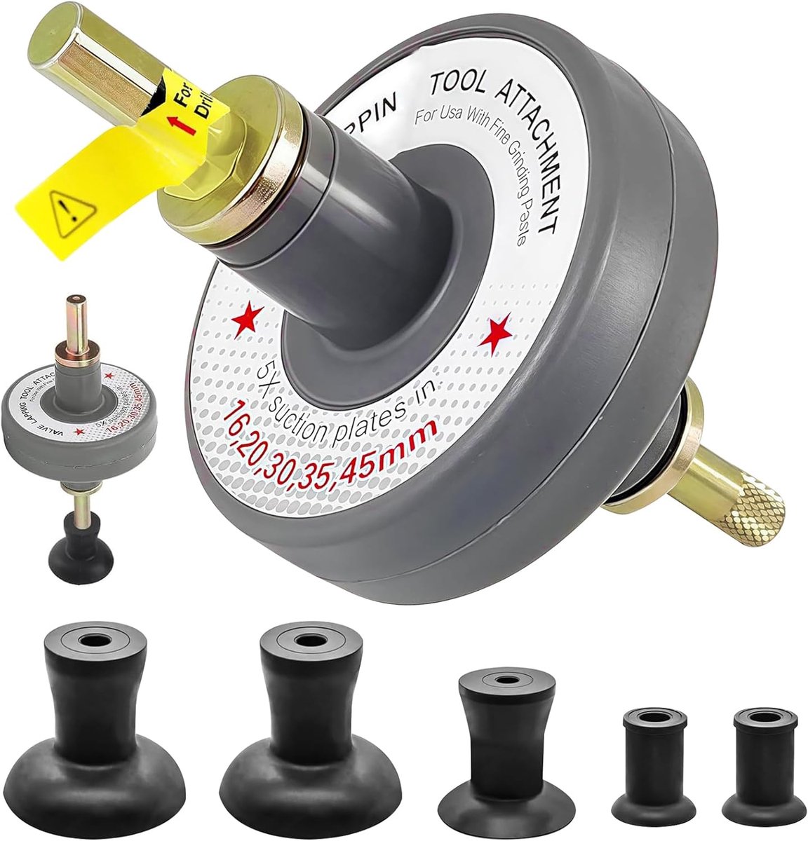 SnelShoppen - Valve Sharpening Tool Set, Hoogwaardige Valve Grinding Tools voor Auto's, Motoren, Mountainbikes, 1000-1250 RPM, Inclusief 5 Suction Cup