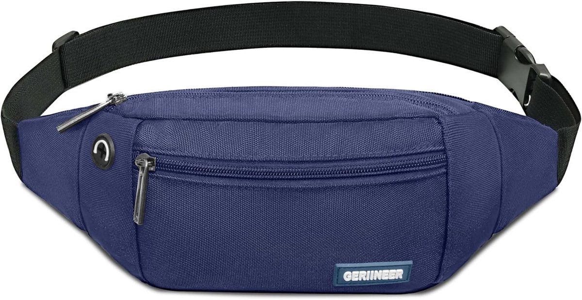 SnelShoppen - Bumbags Heuptas voor Dames en Heren - Waterdichte Unisex Heuptas met 30cm Verlengde Riem en Hoofdtelefoon Jack - Perfect voor Hond Wande