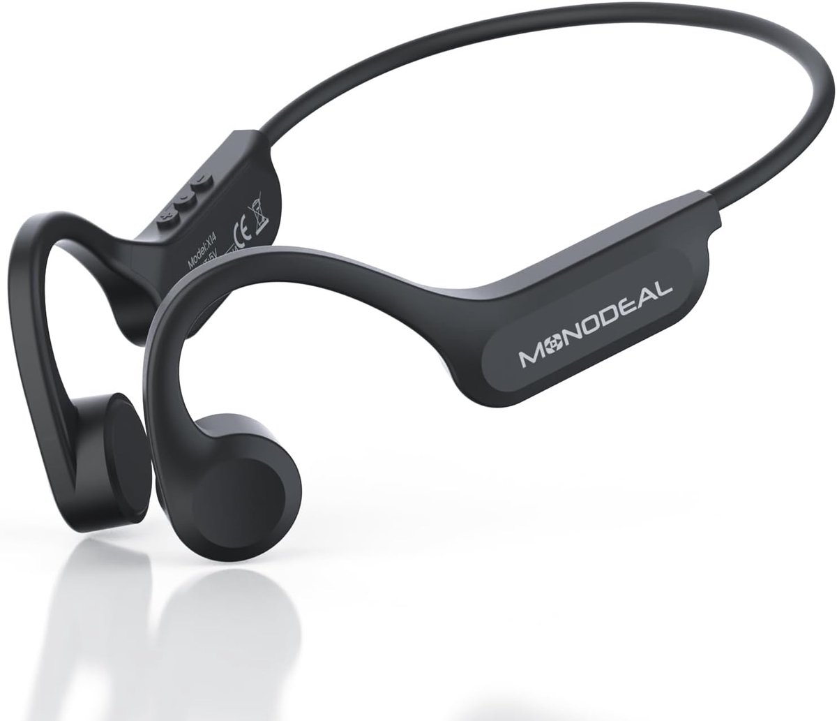 SnelShoppen - Open Ear Bone Conduction Headphones met Bluetooth 5.3, IPX6 Waterproof, Type-C Oplaadpoort voor Jogging, Fietsen en Fitness