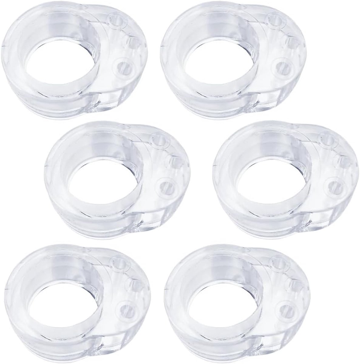 SnelShoppen - Door Stopper Set van 6 - Transparante Deurhandgreep Buffer voor Deur en Raam, Stopdempers ter Bescherming van Muren en Meubels