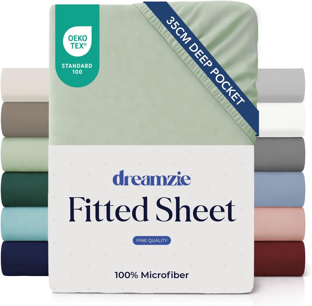 SnelShoppen - Fitted Sheet 80x200 cm voor Dikke Matras - 35 cm Hoes - 100% Microfiber - Lichtgroen - Oeko TEX Gecertificeerd - Volledige Elastiek