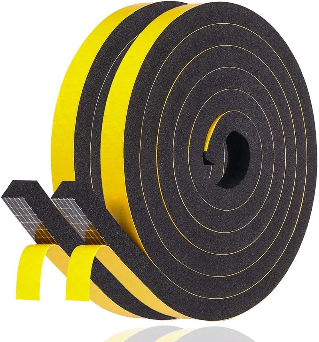 SnelShoppen - Zelfklevende Sealing Tape voor Deuren en Ramen - Zwart, 12 x 10 mm - Ideaal voor Isolatie, Geluidsdemping en Energiezuinigheid