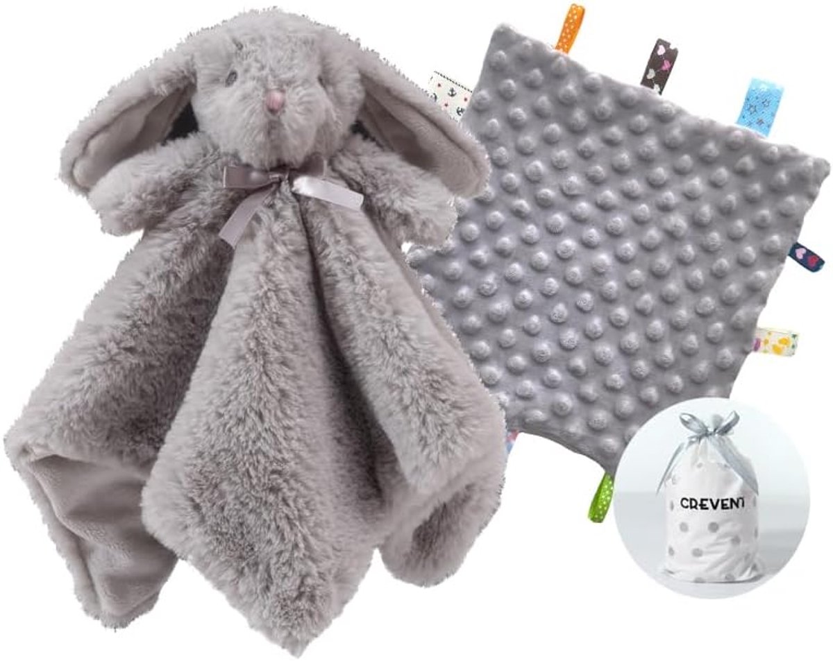 SnelShoppen - Soft Plush Dieren Cuddly Deken voor Kinderen, Fleece, 34x34 cm, Perfecte Cadeaus voor Verjaardag, Babyshower, Kerst, Voor Baby's en Peut