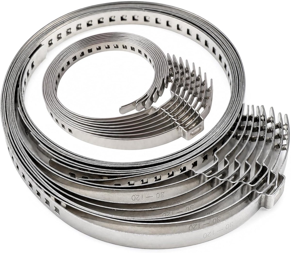 SnelShoppen - 16-delige RVS CV-as klemmen set, universele slangklemmen voor aandrijfassen en CV-hoezen, 25-50mm & 50-120mm, roestvrij staal, duurzaam