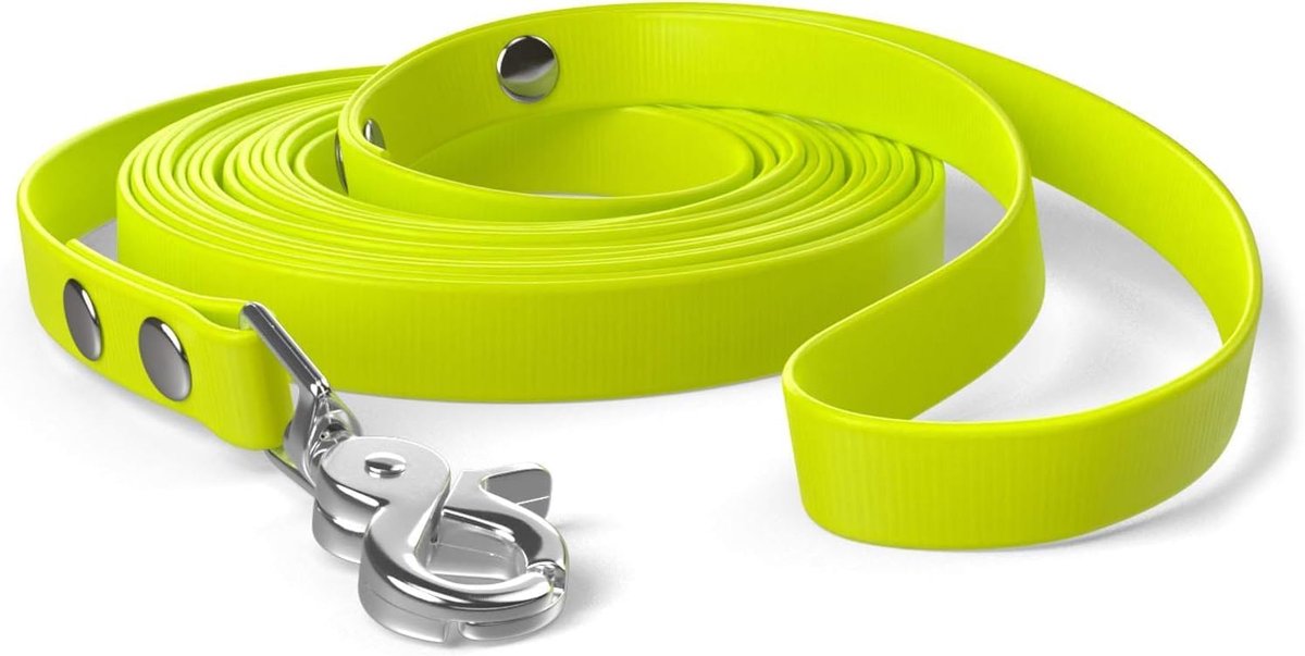 SnelShoppen - 5m Honden Sleepriem Neongeel - Stevige Trainingslijn met Handlus - Vuil- en Waterafstotend - Ideaal voor Wandelen en Trainen