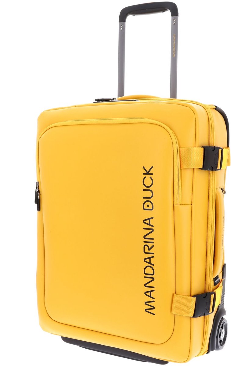 MANDARINA DUCK reistas trolley Eco Coated Wheeled Duffle Duck Yellow donkergeel 55cm