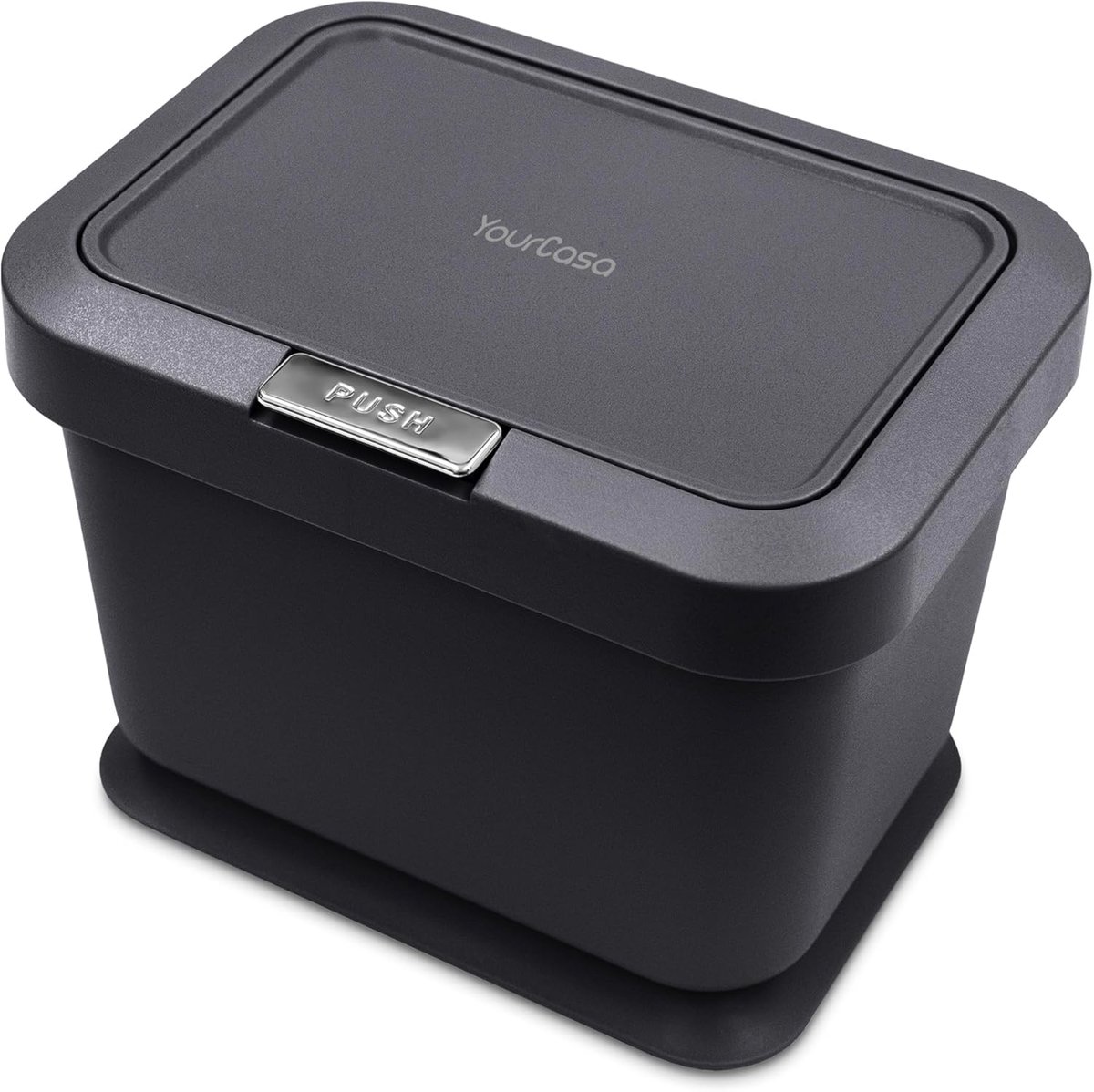 SnelShoppen - YourCasa Compostbak 5L - Keuken Voedselafval Caddy - Drukknop Deksel - Geurbestendige Container - Indoor Recycling Composter met Antisli