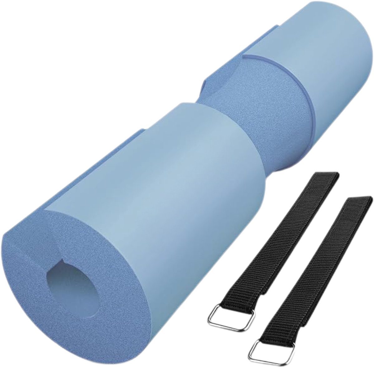 Verte Barbell Pad - Extra Dikke Schuimvulling voor Ondersteuning van Nek en Schouders - Stevige Fitnesshoes voor in de Sportschool - Geschikt voor Hip Thrusts Bij Vrouwen - Gewichtheffen en Zware Squats - Lichtblauw