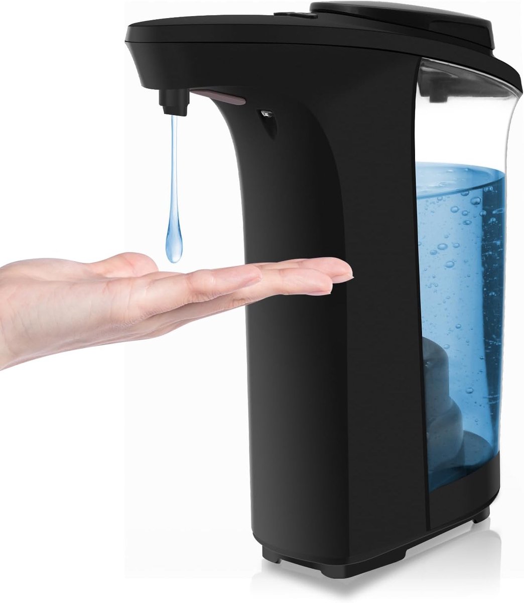 Thijox - Automatische zeepdispenser 500 ml - Contactloze zeepdispenser met sensor - 5 instelbare zeepniveaus - Hygiënisch en modern - Geschikt voor ba