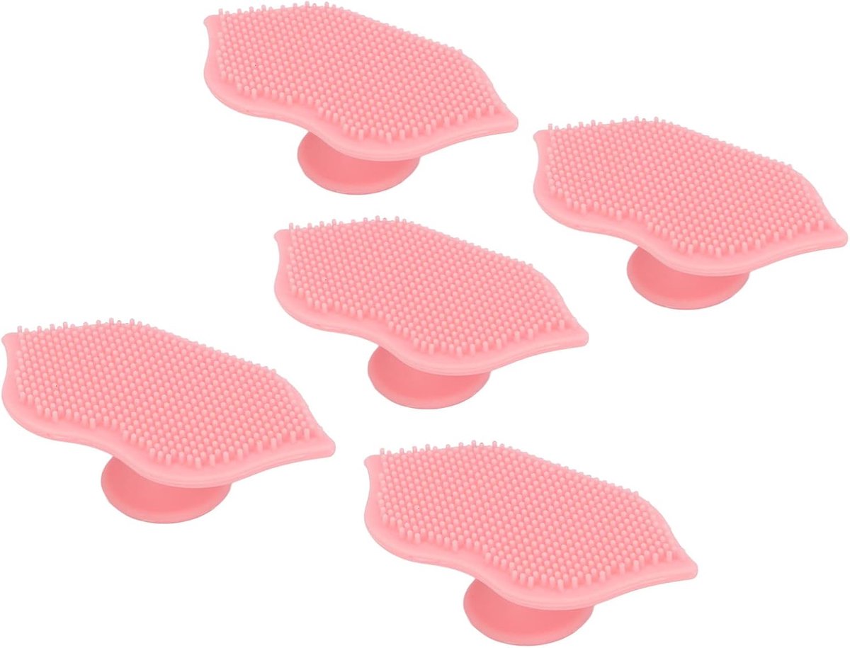 Thijox - Siliconen Lippenexfoliator Set – 5-stuks Zachte Lippenborstels met Zuignap voor Diepe Exfoliatie, Vochtigheid en Soepelheid – Ideaal voor Dag